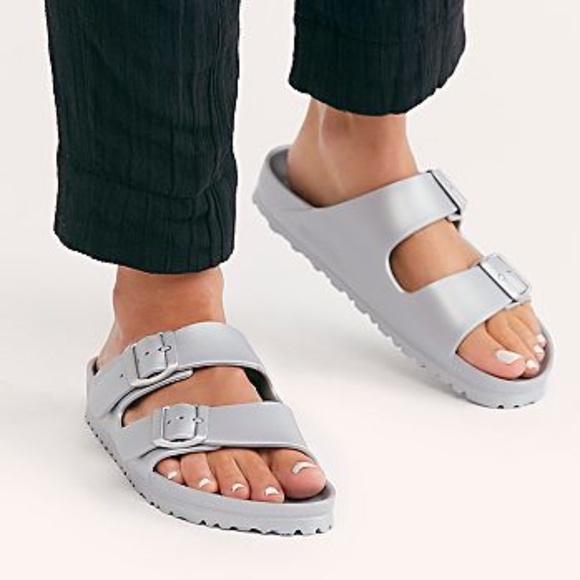 silver eva birkenstocks